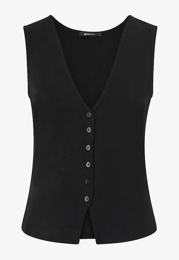 Gina Tricot - Väst Knitted Vest - Svart