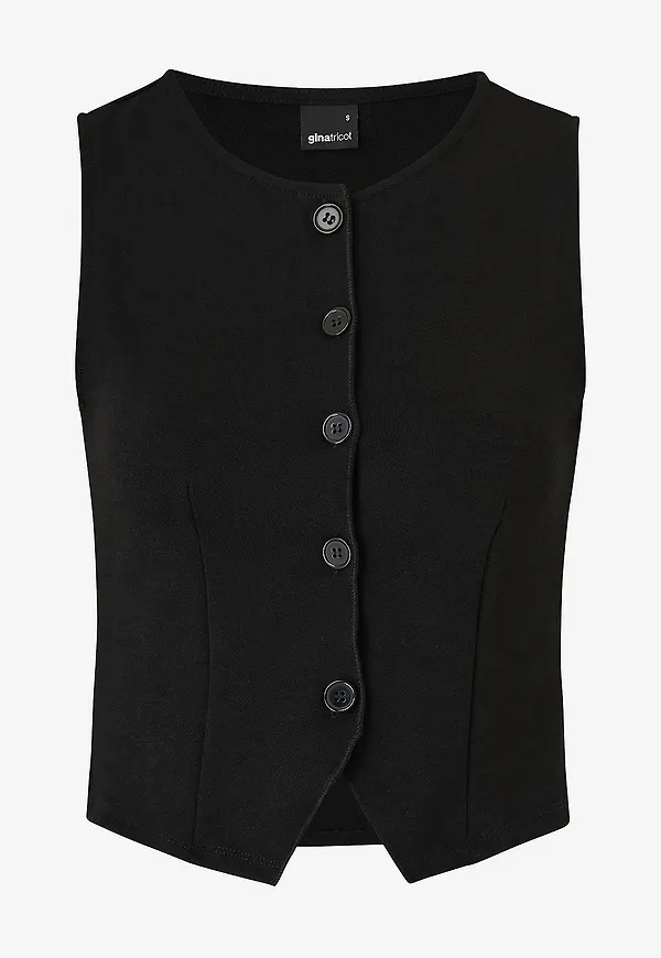 Gina Tricot - Väst Vest Top - Svart