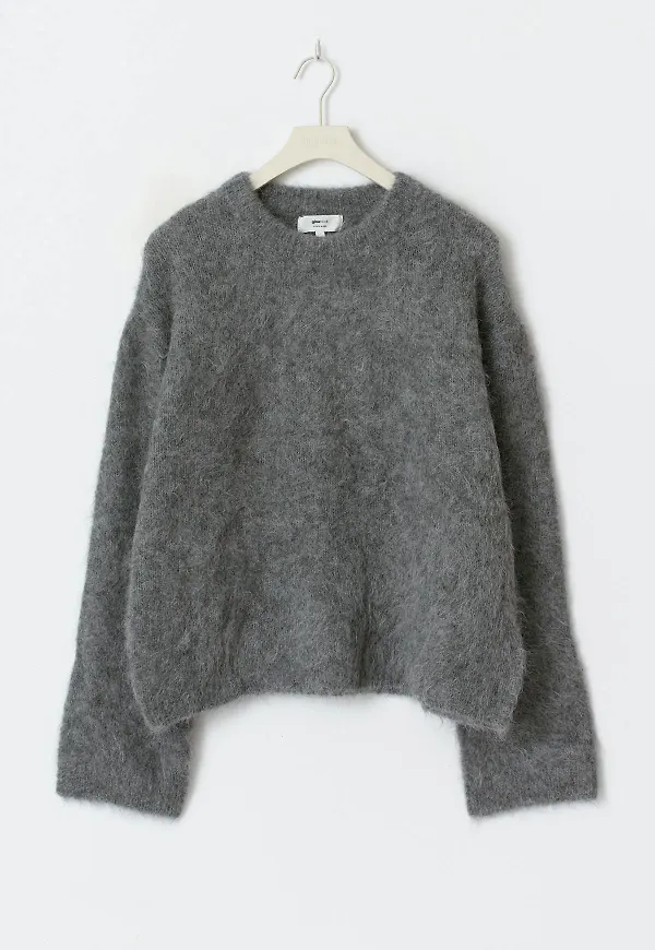 Gina Tricot - Alpaca blend knitted sweater - stickade tröjor - Grå - XS - Dam