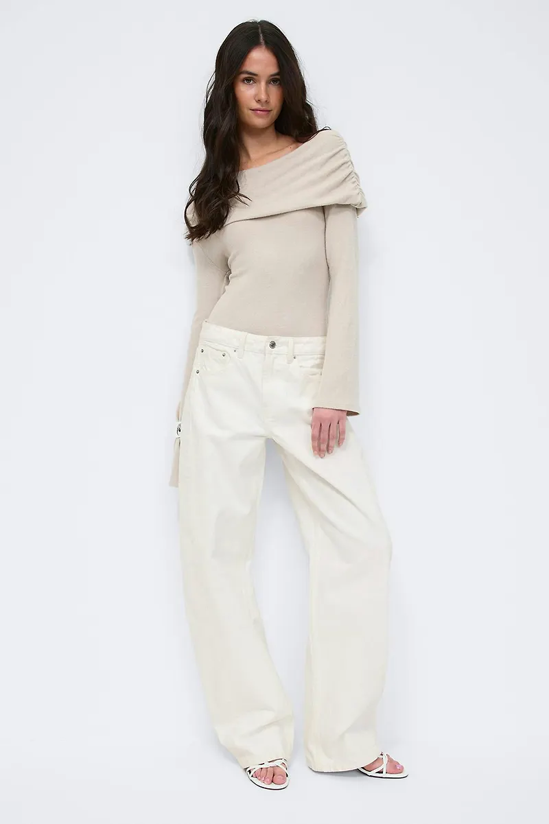 Gina Tricot - Balloon jeans - Baggy & loose jeans - Vit - 36 - Dam