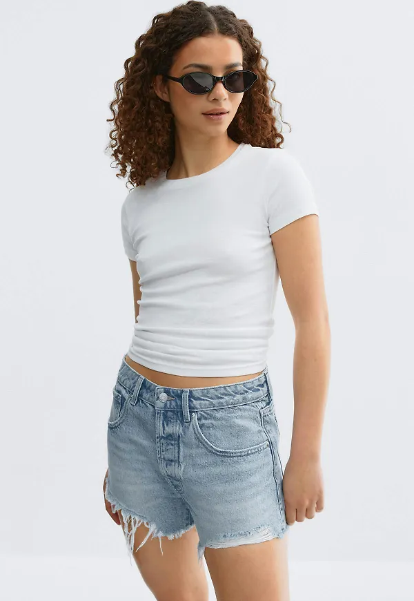 Gina Tricot - Blue crush denim shorts - jeansshorts - Blå - 34 - Dam