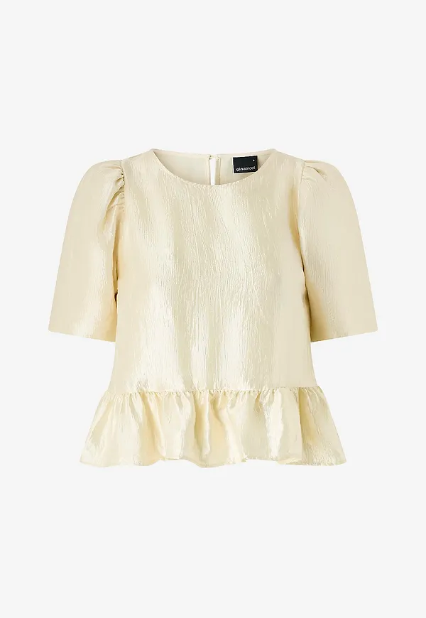 Gina Tricot - Blus Puff Sleeve Blouse - Vit