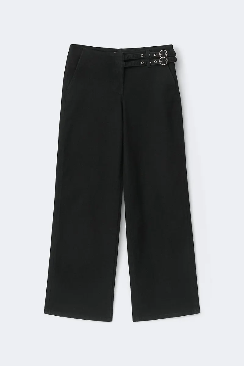 Gina Tricot - Booty belted petite jeans - petite jeans - Svart - 38 - Dam