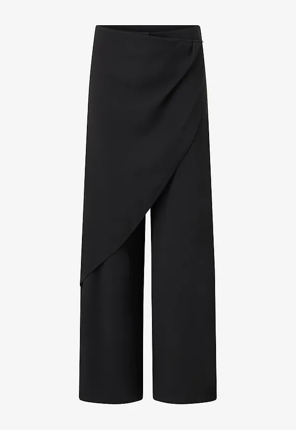 Gina Tricot - Byxor Wrap trousers - Svart