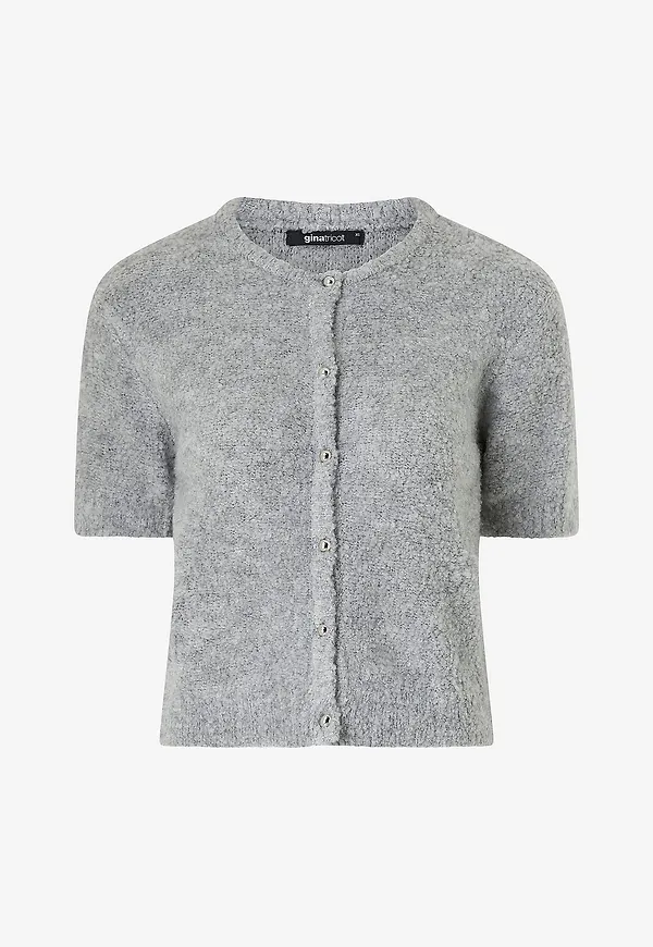 Gina Tricot - Cardigan Knitted Boucle - Grå