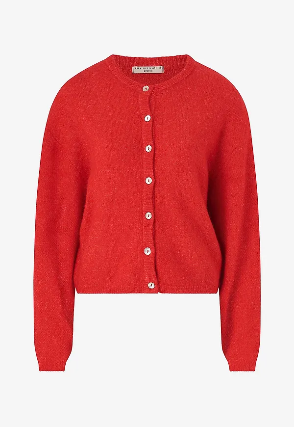 Gina Tricot - Cardigan Knitted Cardigan - Röd
