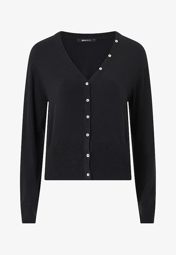 Gina Tricot - Cardigan Knitted fitted cardigan - Svart