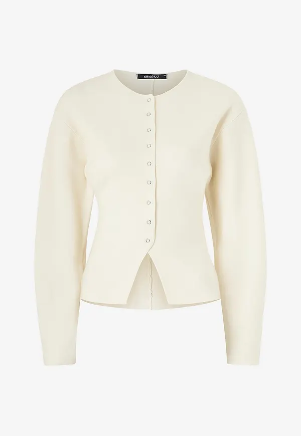 Gina Tricot - Cardigan Knitted Sculptured Cardigan - Beige