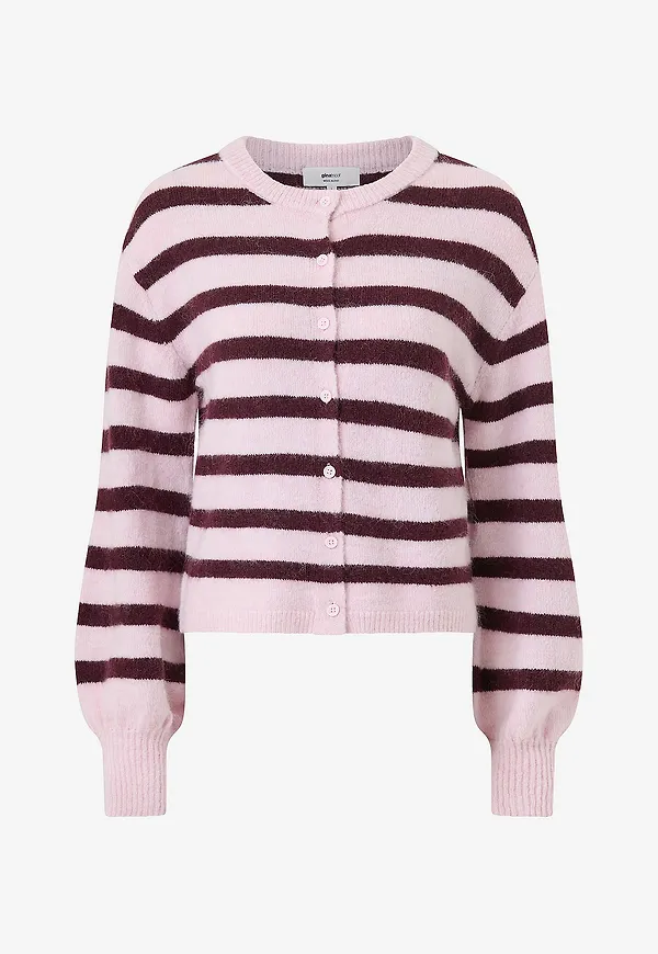 Gina Tricot - Cardigan Knitted stripe cardigan - Rosa