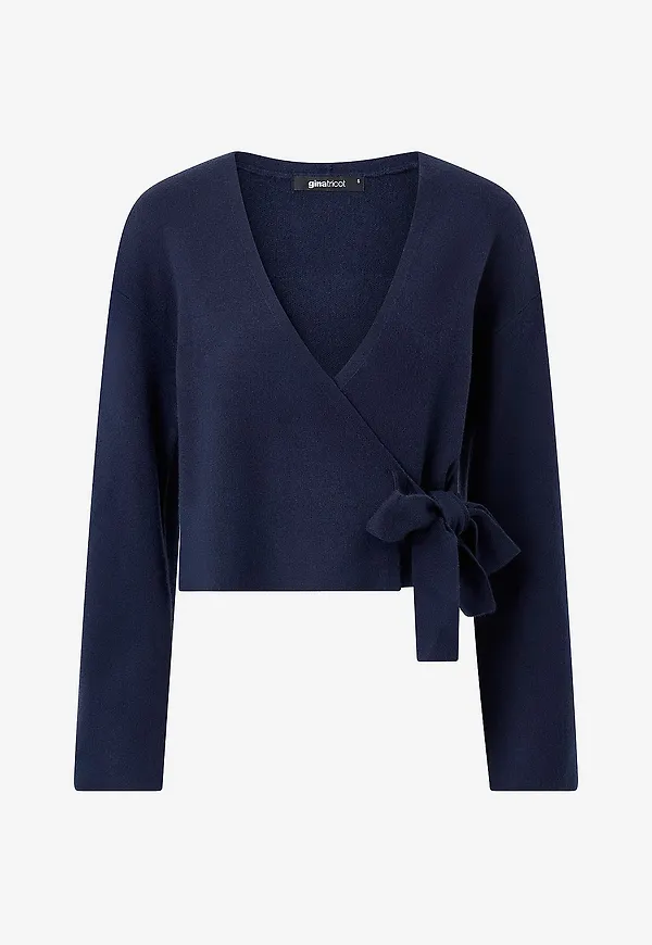 Gina Tricot - Cardigan Knitted Wrap - Blå