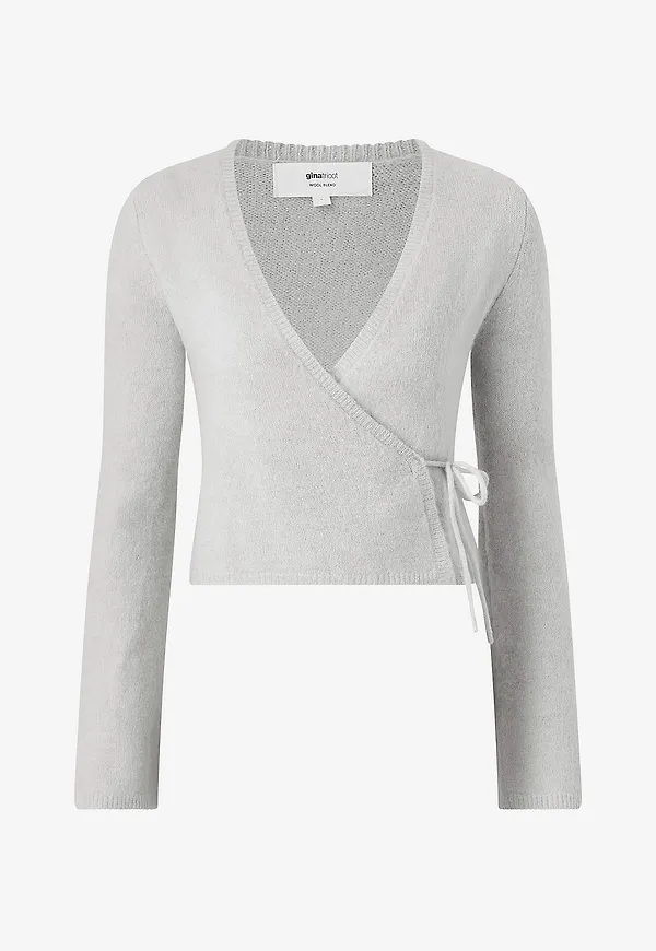 Gina Tricot - Cardigan Knitted Wrap Cardigan - Grå