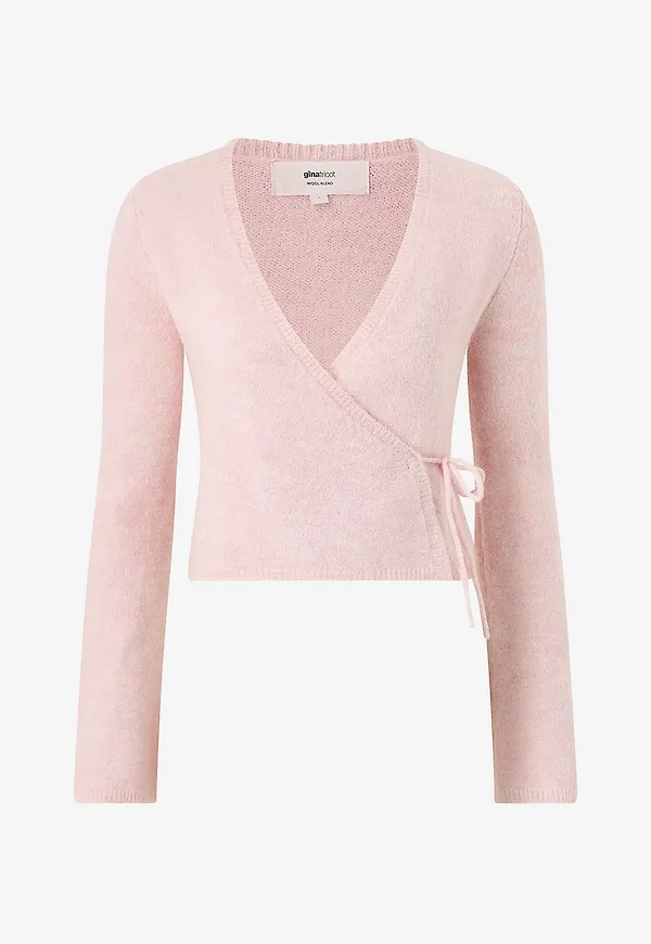 Gina Tricot - Cardigan Knitted Wrap Cardigan - Rosa