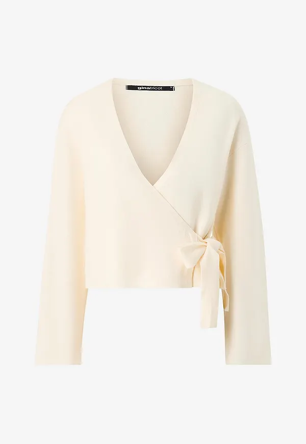 Gina Tricot - Cardigan Knitted Wrap - Natur