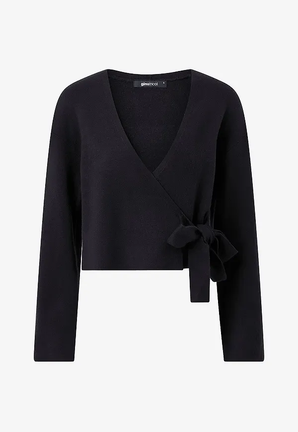 Gina Tricot - Cardigan Knitted Wrap - Svart