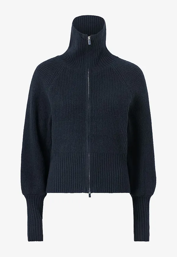 Gina Tricot - Cardigan Knitted zip cardigan - Blå