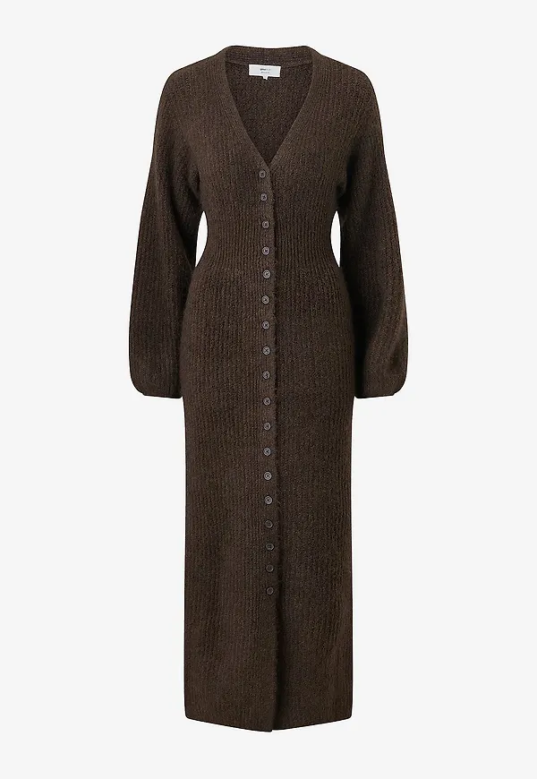 Gina Tricot - Cardigan Long knitted cardigan - Brun