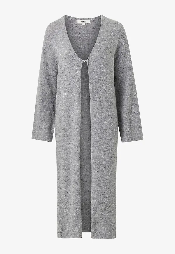 Gina Tricot - Cardigan Long Knitted - Grå