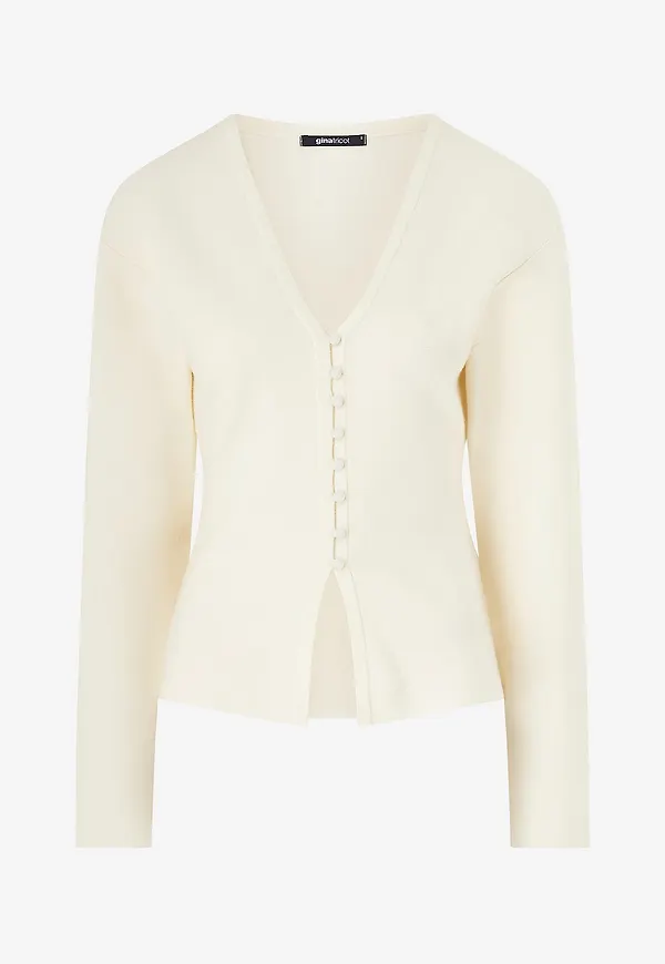 Gina Tricot - Cardigan Shaped Knitted - Beige