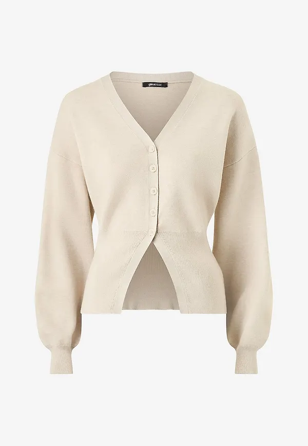 Gina Tricot - Cardigan Shaped Knitted - Beige