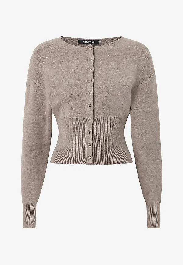 Gina Tricot - Cardigan Shaped Knitted - Brun