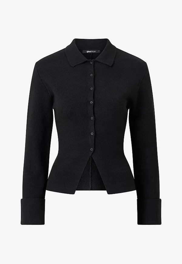Gina Tricot - Cardigan Shaped Knitted Cardigan - Svart