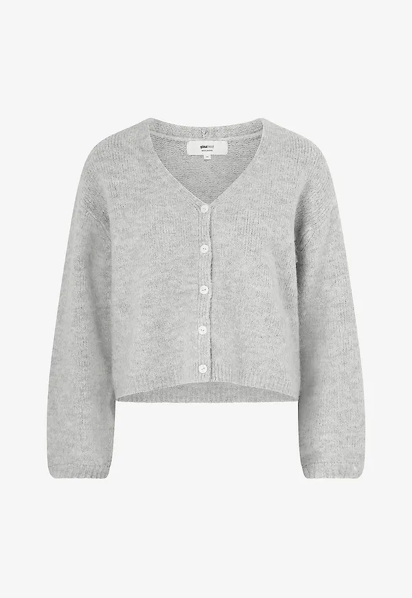 Gina Tricot - Cardigan V-neck Knitted - Grå