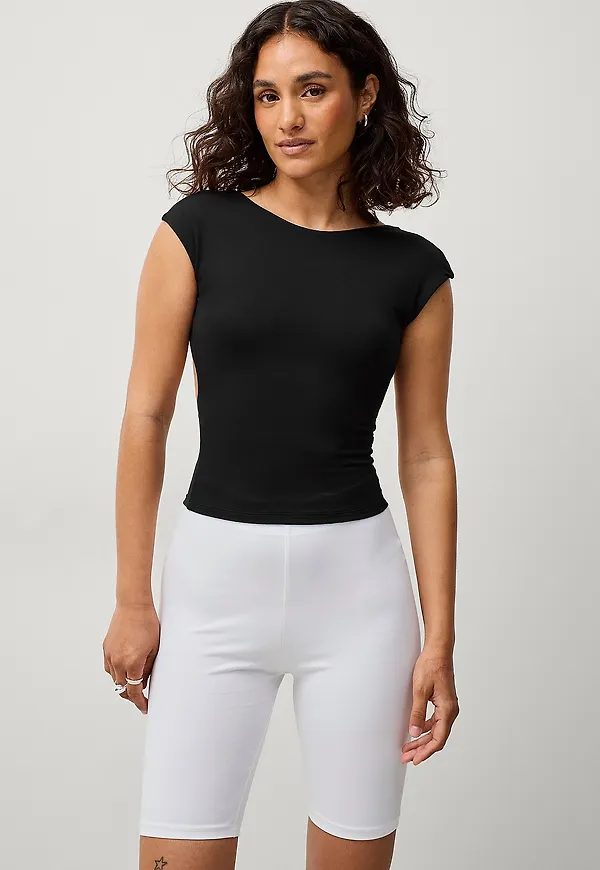 Gina Tricot - Cykelbyxor Basic Biker - Vit