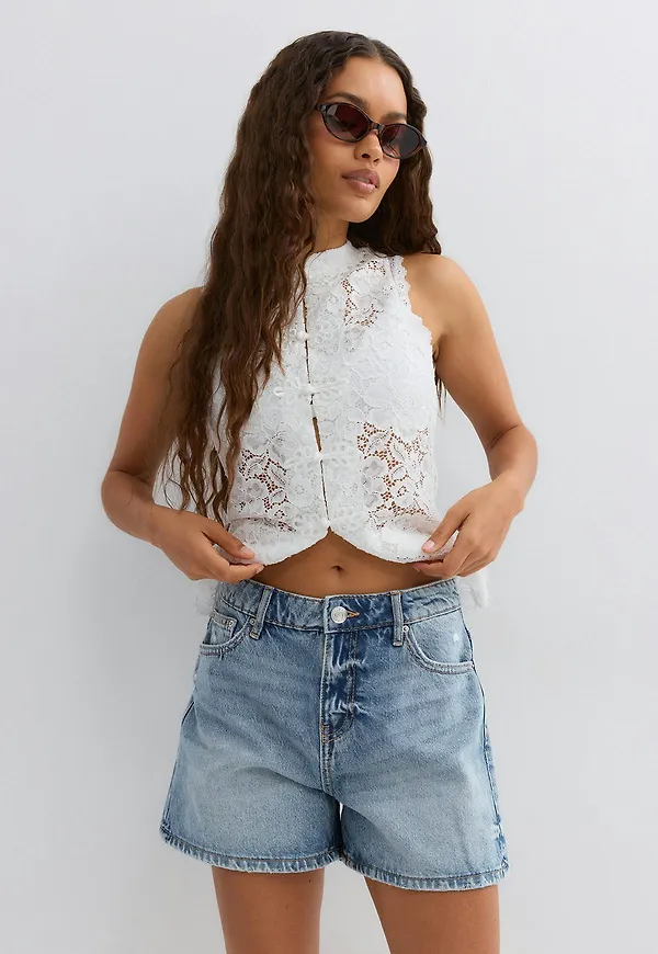 Gina Tricot - Denim dream shorts - jeansshorts - Blå - 34 - Dam