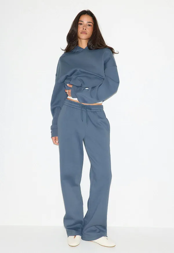 Gina Tricot - Iconic sweatpants - Mjukisbyxor - Blå - XXS - Dam