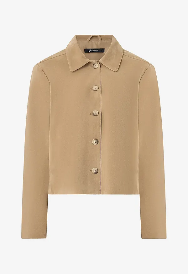 Gina Tricot - Jacka Faux Suede Short - Beige