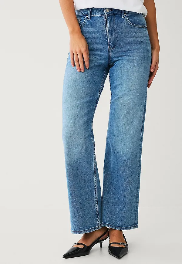 Gina Tricot - Jeans Comfy Wide - Blå