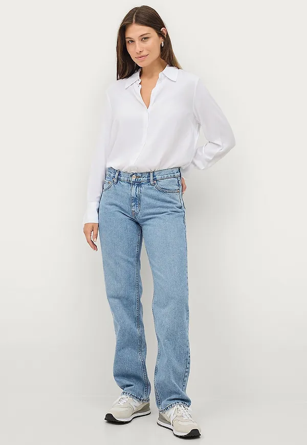 Gina Tricot - Jeans Low Straight Jeans - Blå