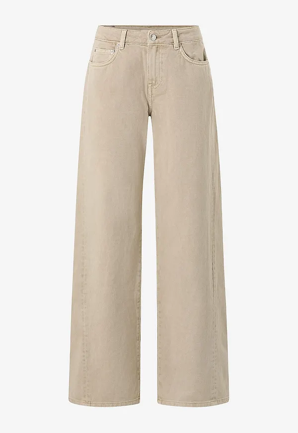 Gina Tricot - Jeans Low Wide - Beige