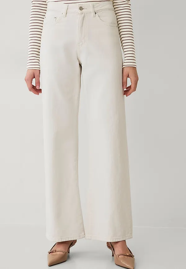Gina Tricot - Jeans Perfect Wide Jeans - Beige