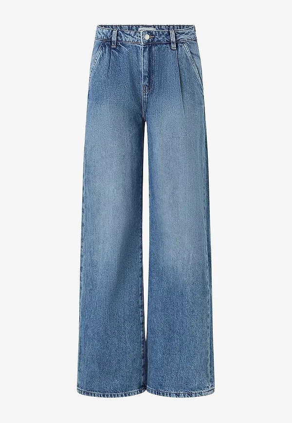 Gina Tricot - Jeans Pleated Slouchy - Blå