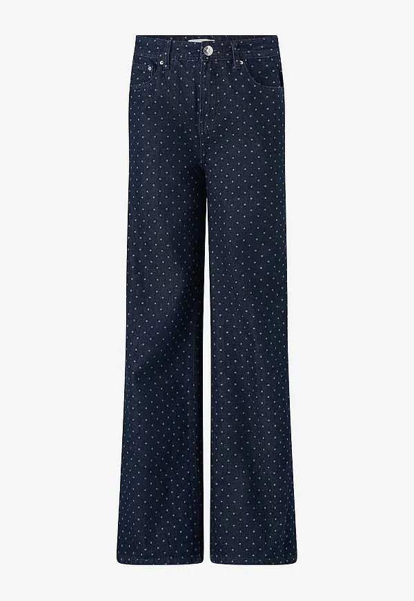 Gina Tricot - Jeans Polka Dot - Blå
