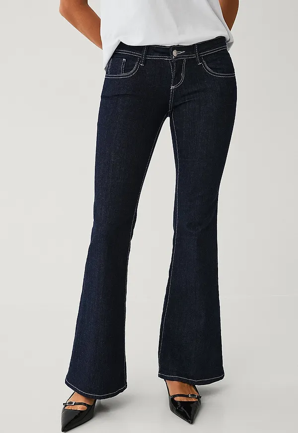 Gina Tricot - Jeans Ultra Low Flare - Blå