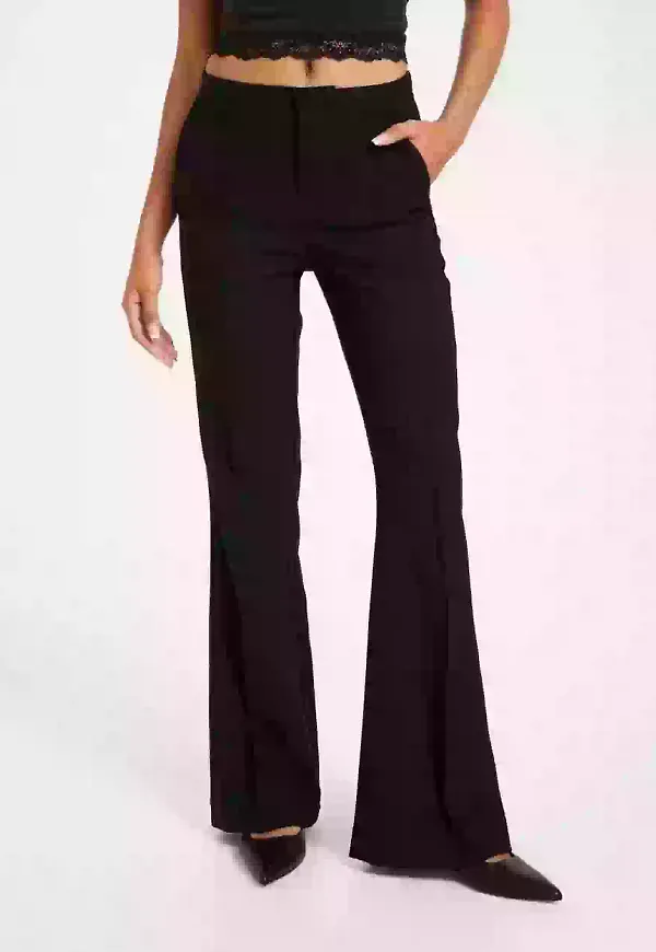 Gina Tricot Karin bootcut trousers Kostymbyxor Black