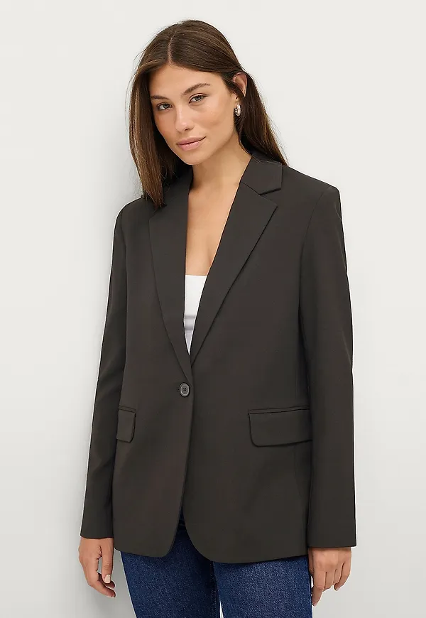 Gina Tricot - Kavaj Straight Regular Blazer - Svart