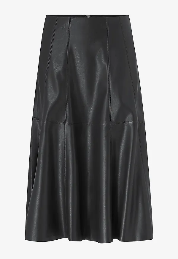 Gina Tricot - Kjol Pu Midi Skirt - Svart