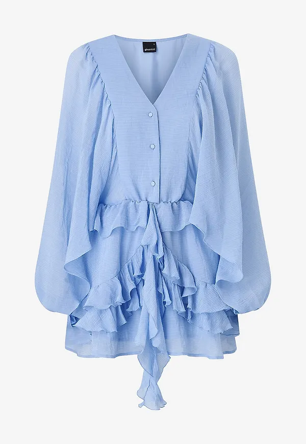 Gina Tricot - Klänning Boho Mini - Blå