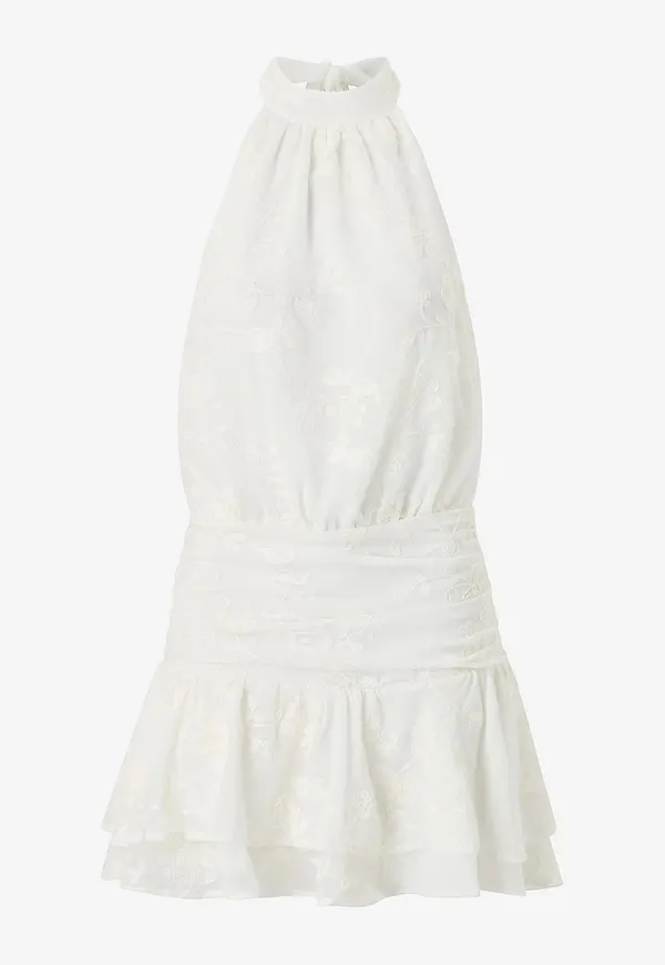 Gina Tricot - Klänning Embroidery Mini Dress - Vit