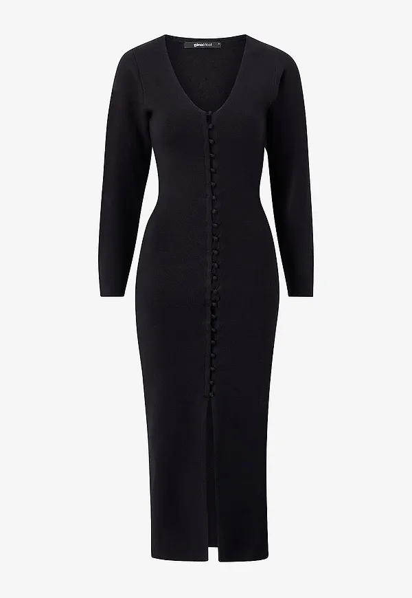 Gina Tricot - Klänning Shaped Knitted Dress - Svart