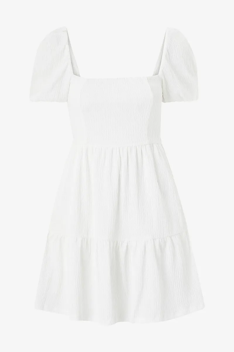 Gina Tricot - Klänning Tie Back Mini Dress - Vit