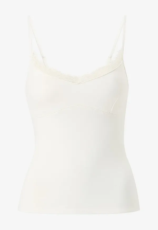 Gina Tricot - Linne Lace strap singlet - Vit