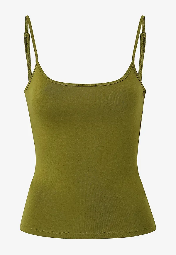 Gina Tricot - Linne Perfect Strap Singlet - Grön