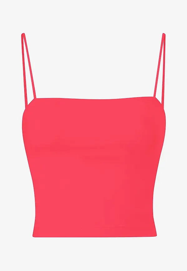 Gina Tricot - Linne Spagetti Strap Singlet - Röd