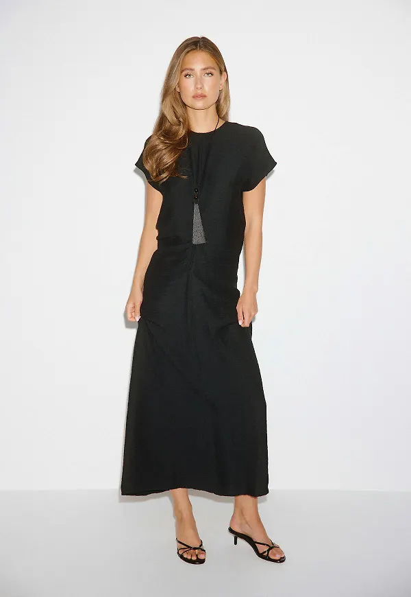 Gina Tricot - Long dress - Långklänningar - Svart - XL - Dam