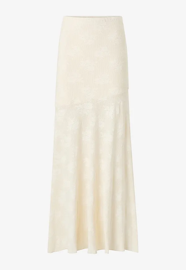Gina Tricot - Maxikjol Jacquard - Natur