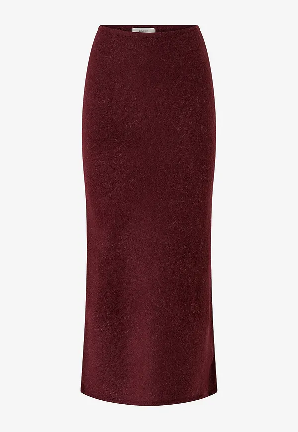 Gina Tricot - Maxikjol Knitted - Röd